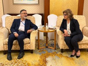 وزیر فرهنگ جمهوری تاجیکستان با رئیس مرکز امور بین‌الملل وزارت میراث فرهنگی