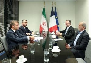 دیدار مسعود پزشکیان و امانوئل مکرون در نیویورک