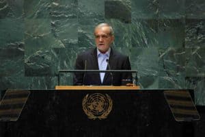 آغاز سخنرانی دکتر مسعود پزشکیان رئیس جمهور در سازمان ملل